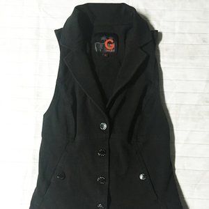 G BY GUESS Snap Button Jersey Blazer Vest